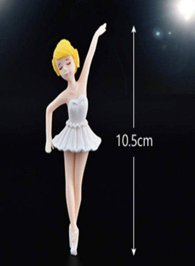 HYSTYLE 4 Pcs Dancing Ballerina Girl Figurine Ballerina Girl Cake Topper Plant Pot Craft Dollhouse Cake Decoration - Image 2